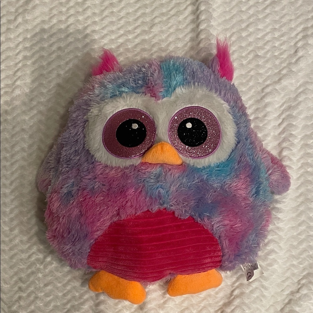 Colorful Plush Owl accent pillow